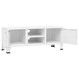 NNEVL Industrial TV Cabinet White 105x35x42 cm Metal