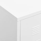 NNEVL Industrial TV Cabinet White 105x35x42 cm Metal