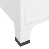NNEVL Industrial TV Cabinet White 105x35x42 cm Metal