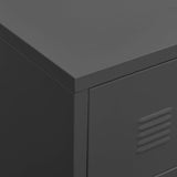 NNEVL Industrial TV Cabinet Anthracite 105x35x42 cm Metal