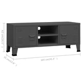 NNEVL Industrial TV Cabinet Anthracite 105x35x42 cm Metal