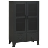 NNEVL Industrial Storage Cabinet Black 70x40x115 cm Metal