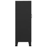 NNEVL Industrial Storage Cabinet Black 70x40x115 cm Metal