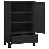 NNEVL Industrial Storage Cabinet Black 70x40x115 cm Metal