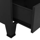 NNEVL Industrial Storage Cabinet Black 70x40x115 cm Metal