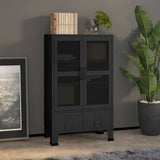 NNEVL Industrial Storage Cabinet Black 70x40x115 cm Metal