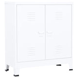 NNEVL Industrial Filing Cabinet White 90x40x100 cm Steel