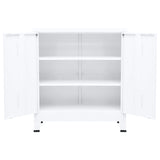 NNEVL Industrial Filing Cabinet White 90x40x100 cm Steel