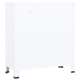 NNEVL Industrial Filing Cabinet White 90x40x100 cm Steel