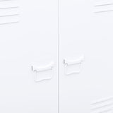 NNEVL Industrial Filing Cabinet White 90x40x100 cm Steel