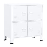 NNEVL Industrial Filing Cabinet White 75x40x80 cm Steel