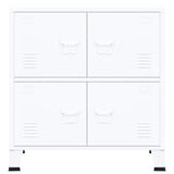 NNEVL Industrial Filing Cabinet White 75x40x80 cm Steel