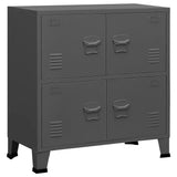 NNEVL Industrial Filing Cabinet Anthracite 75x40x80 cm Steel
