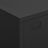 NNEVL Industrial Filing Cabinet Black 75x40x115 cm Metal