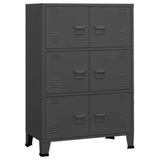 NNEVL Industrial Filing Cabinet Anthracite 75x40x115 cm Metal