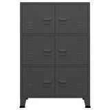 NNEVL Industrial Filing Cabinet Anthracite 75x40x115 cm Metal