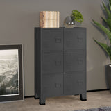 NNEVL Industrial Filing Cabinet Anthracite 75x40x115 cm Metal