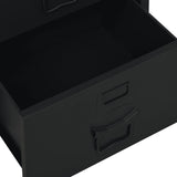 NNEVL Industrial Desk with Drawers Black 105x52x75 cm Steel