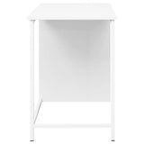 NNEVL Industrial Desk with Drawers White 105x52x75 cm Steel
