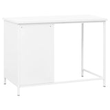 NNEVL Industrial Desk with Drawers White 105x52x75 cm Steel