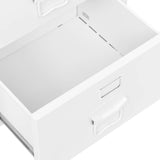 NNEVL Industrial Desk with Drawers White 105x52x75 cm Steel
