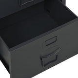 NNEVL Industrial Desk with Drawers Anthracite 105x52x75 cm Steel