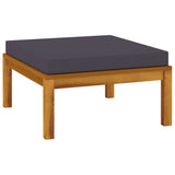 NNEVL 4 Piece Garden Lounge Set with Cushion Solid Acacia Wood