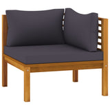 NNEVL 2-Seater Garden Sofa with Cushion Solid Wood Acacia