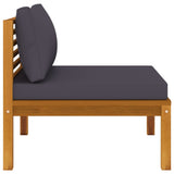 NNEVL 4-Seater Garden Sofa with Cushion Solid Acacia Wood
