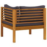 NNEVL 10 Piece Garden Lounge Set with Cushion Solid Acacia Wood