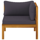 NNEVL 10 Piece Garden Lounge Set with Cushion Solid Acacia Wood