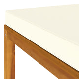 NNEVL 11 Piece Garden Lounge Set with Cream Cushion Solid Acacia Wood