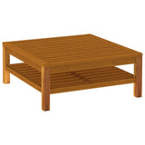 NNEVL 12 Piece Garden Lounge Set with Cream Cushion Solid Acacia Wood
