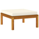 NNEVL 12 Piece Garden Lounge Set with Cream Cushion Solid Acacia Wood
