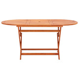 NNEVL 9 Piece Outdoor Dining Set Black Eucalyptus Wood&Textilene