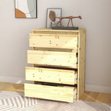 NNEVL Side Cabinet 60x36x84 cm Solid Firwood