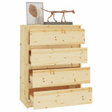NNEVL Side Cabinet 60x36x84 cm Solid Firwood