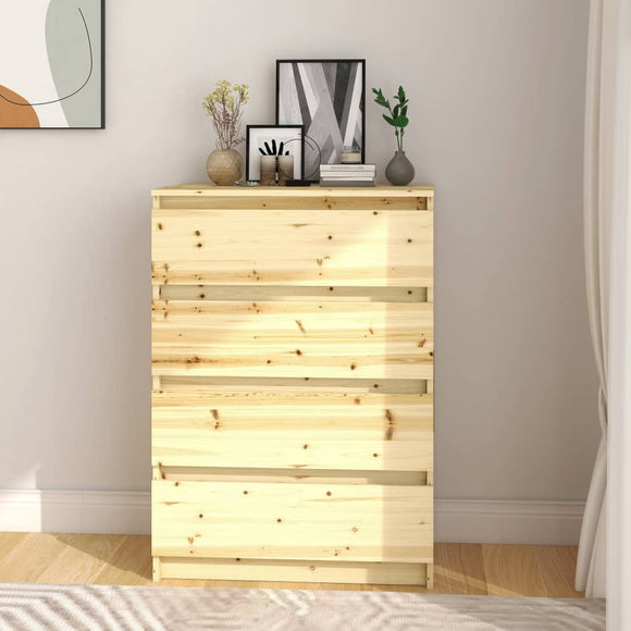 NNEVL Side Cabinet 60x36x84 cm Solid Firwood