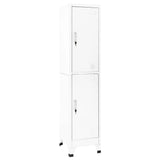NNEVL Locker Cabinet White 38x45x180 cm Steel