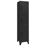 NNEVL Locker Cabinet Black 38x45x180 cm Steel