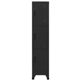NNEVL Locker Cabinet Black 38x45x180 cm Steel