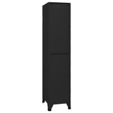 NNEVL Locker Cabinet Black 38x45x180 cm Steel