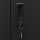 NNEVL Locker Cabinet Black 38x45x180 cm Steel