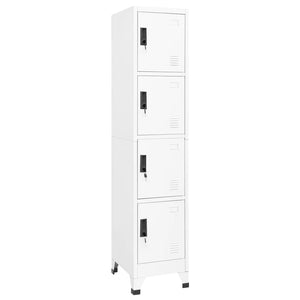 NNEVL Locker Cabinet White 38x45x180 cm Steel