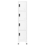 NNEVL Locker Cabinet White 38x45x180 cm Steel