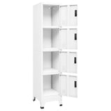 NNEVL Locker Cabinet White 38x45x180 cm Steel