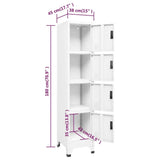 NNEVL Locker Cabinet White 38x45x180 cm Steel
