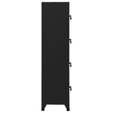 NNEVL Locker Cabinet Black 38x45x180 cm Steel