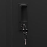 NNEVL Locker Cabinet Black 38x45x180 cm Steel