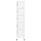 NNEVL Locker Cabinet White 38x40x180 cm Steel